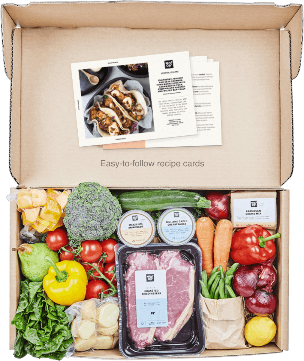 Food Box Delicious Recipes Prepped Ingredients Delivered Woop